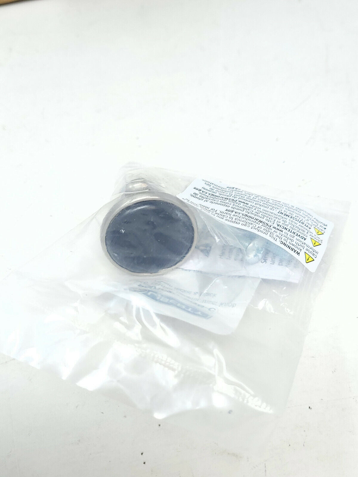 Lot Of 12x Liberty P50162C-SNB-C Satin Nickel & Black 1-3/16" Cabinet Knob -OPEN