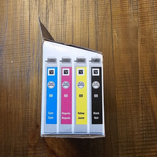 Epson 69 Black Cyan Magenta Yellow Ink Set T069120-BCS Exp 2023 Genuine Sealed