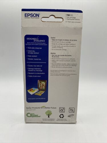 Genuine Epson 786 Black Ink Cartridge Exp 2021-2022