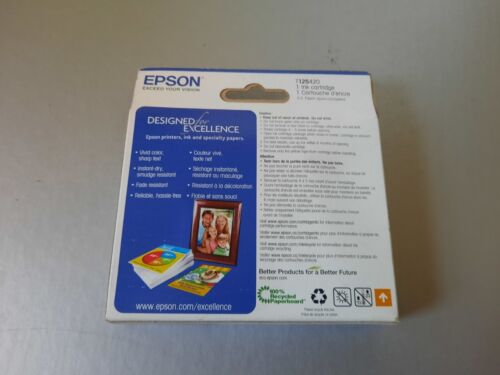 Genuine Epson 125 Yellow Ink Cartridge T125420 SEALED NEW 07/2017