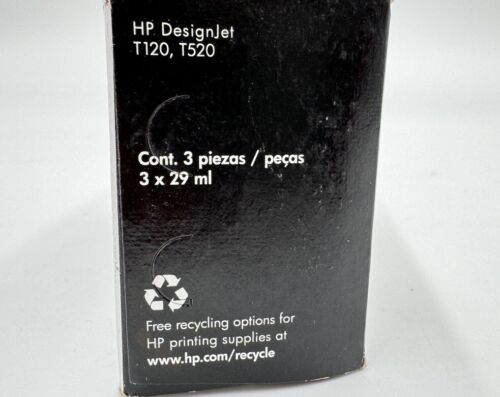 GENUINE HP 711 3-Pack CYAN Ink Cartridges - CZ134A, NEW & SEALED EXP 02.2023