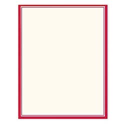 Gartner Studios Design Paper, 8 1/2" x 11", 60 Lb, Red Border, Pack of 100 Sheets