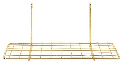 Realspace Metal Wire Shelf, 9-13/16"H x 3-15/16"W x 5-15/16"D, 100% Recycled, Gold