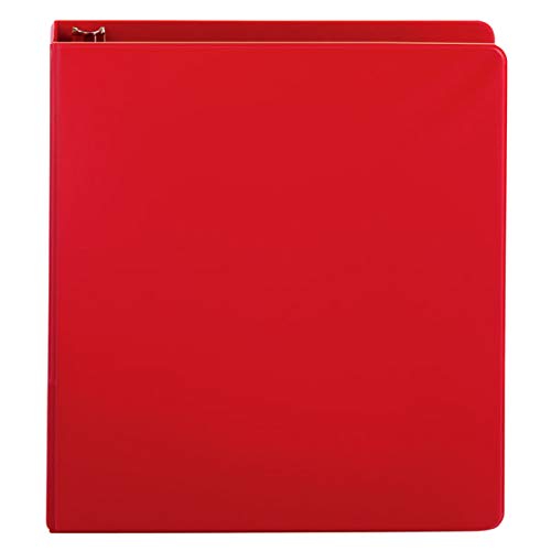 OfficeMax Durable Reference Binders with Round Ring 1-1/2". Red