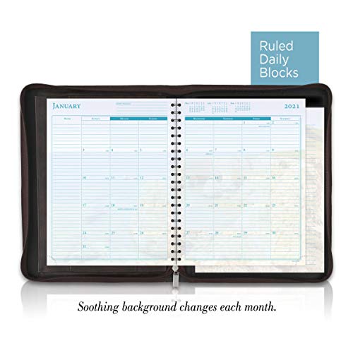 AT-A-GLANCE Seascapes Weekly/Monthly Planner, 8-1/2" x 11", Brown, January to December 2021, 391-025