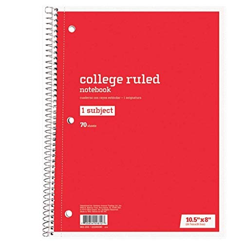 Office Depot College Ruled Spiral Notebooks Set of 4 Assorted