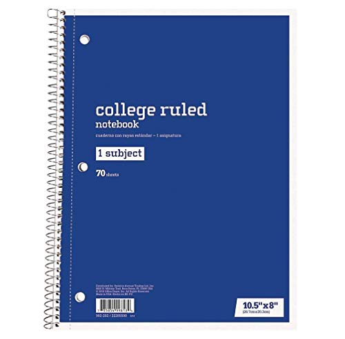 Office Depot College Ruled Spiral Notebooks Set of 4 Assorted