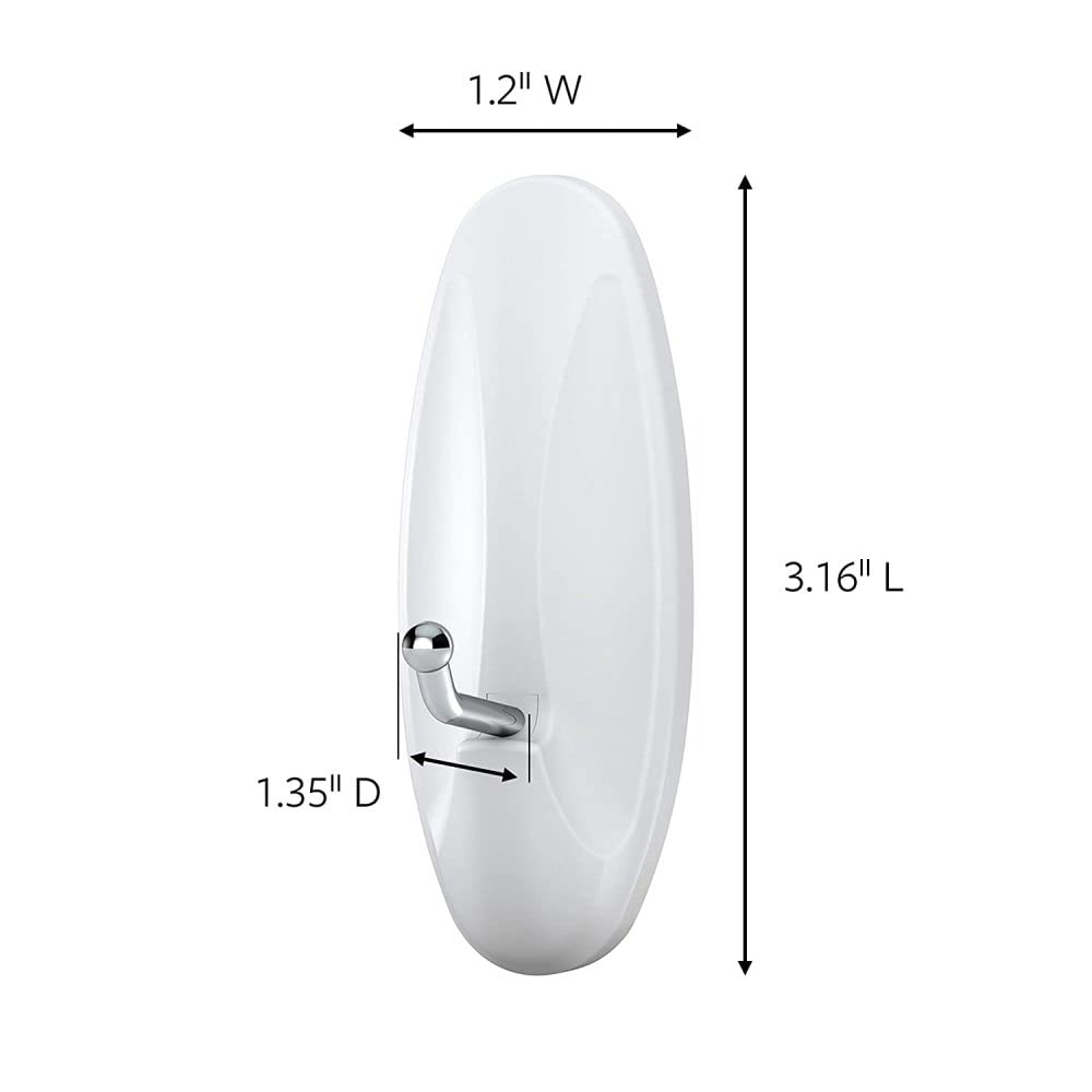 Command Medium Wire Hooks, Damage Free Hanging Wall Hooks with Adhesive Strips, No Tools Wall Hooks for Hanging Decorations in Living Spaces, 7 White Hooks and 12 Command Strips