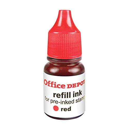 Office Depot Brand Pre-Ink Refill Ink, Red, Pack Of 2