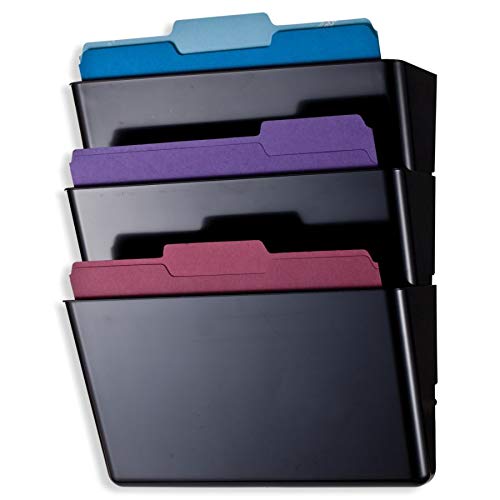 Office Depot 30% Recycled Wall Files, Letter Size, Black, Pack Of 3, OD10405