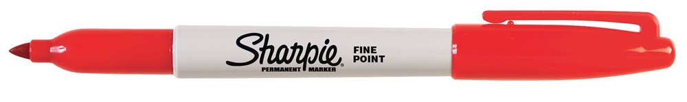 SHARPIE Fine Point Permanent Markers, Red, 1 Count