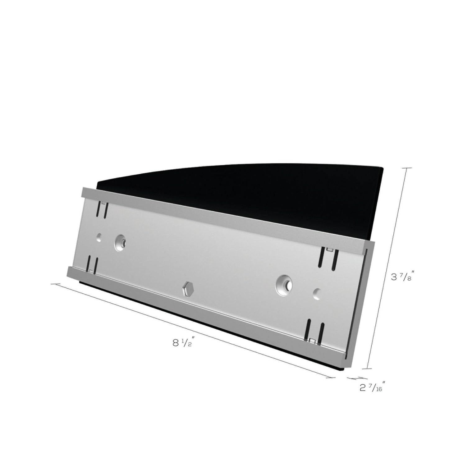 Deflecto® Interior Image® Nameplate Sign Holder, 3 7/8"H x 8 1/2"W x 2 7/16"D, Silver/Black