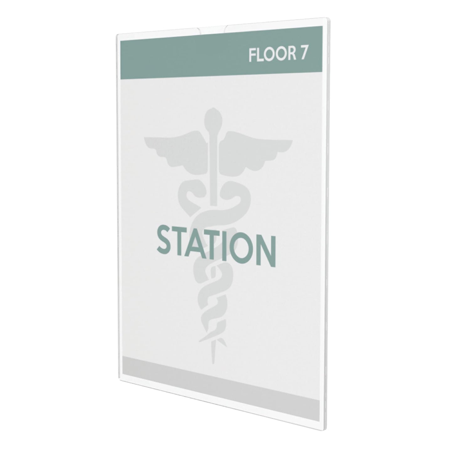 Deflecto® Cubicle Sign Holder, 11 1/4"H x 8 7/8"W x 3/16"D, Clear