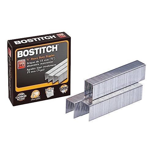 Bostitch® Premium Heavy Duty Staples, 5/8" Full Strip, Box of 1,000
