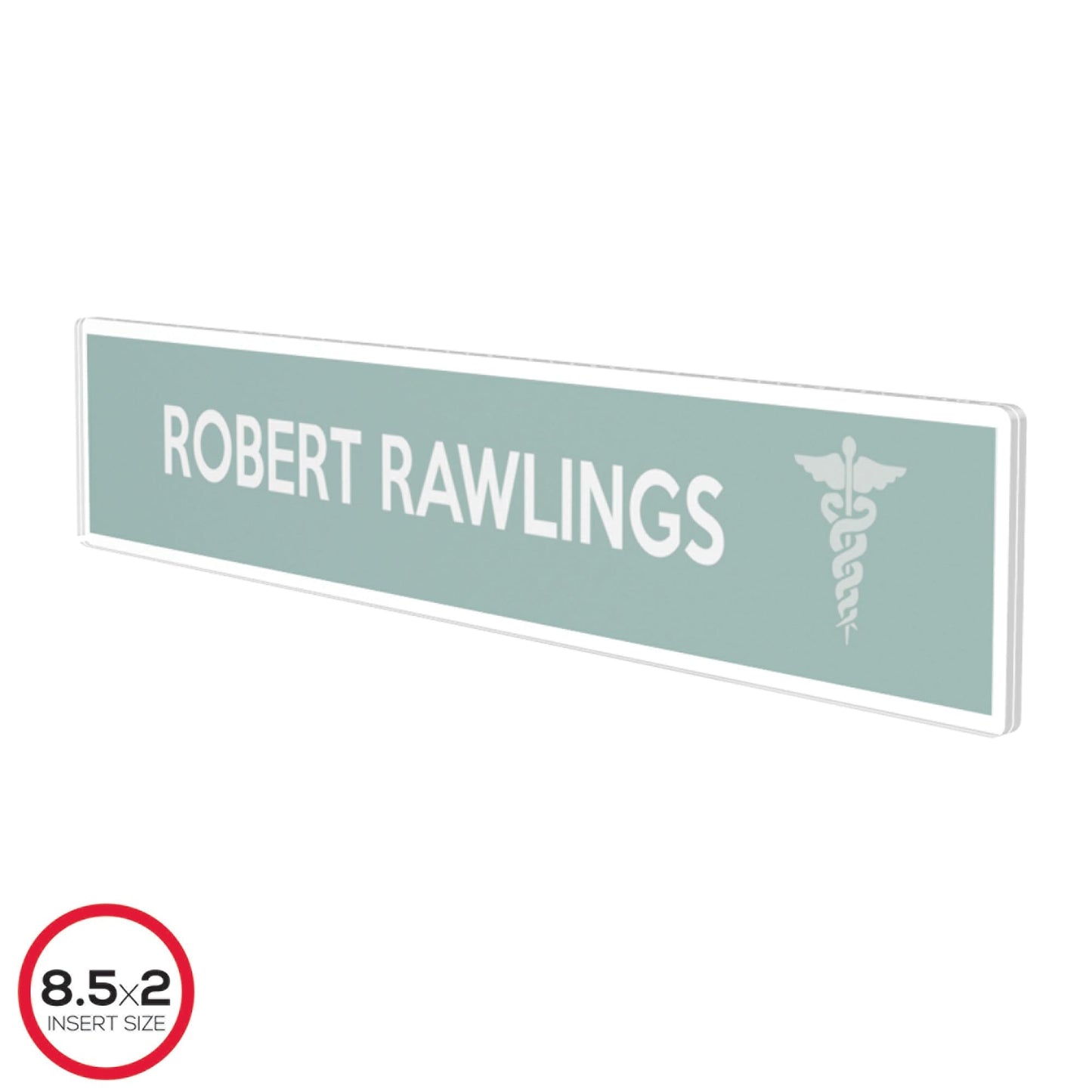Deflecto® Cubicle Nameplate Sign Holder, 2 1/4"H x 8 7/8"W x 3/16"D, Clear