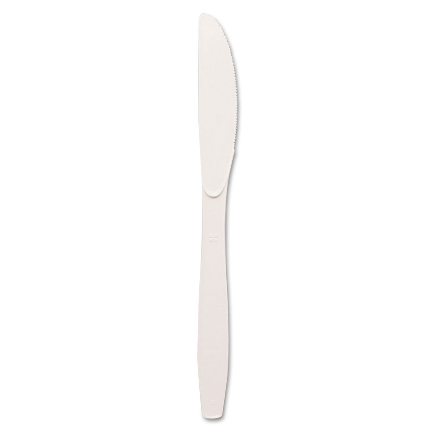 Dixie KH207 Plastic Cutlery, Heavyweight Knives, White, 100/Box
