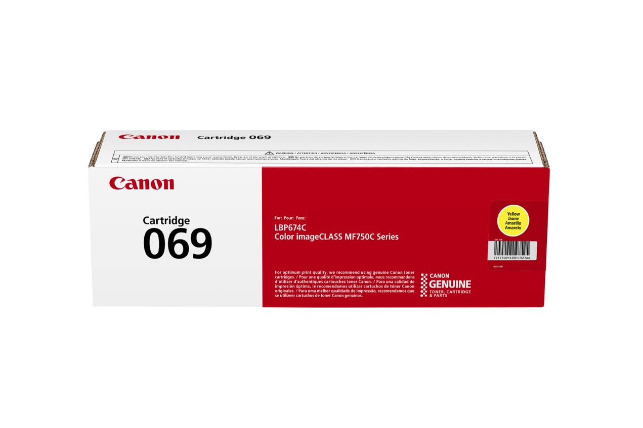 Canon 069 Yellow Toner Cartridge, Compatible to MF753Cdw, MF751Cdw and LBP674Cdw Printers