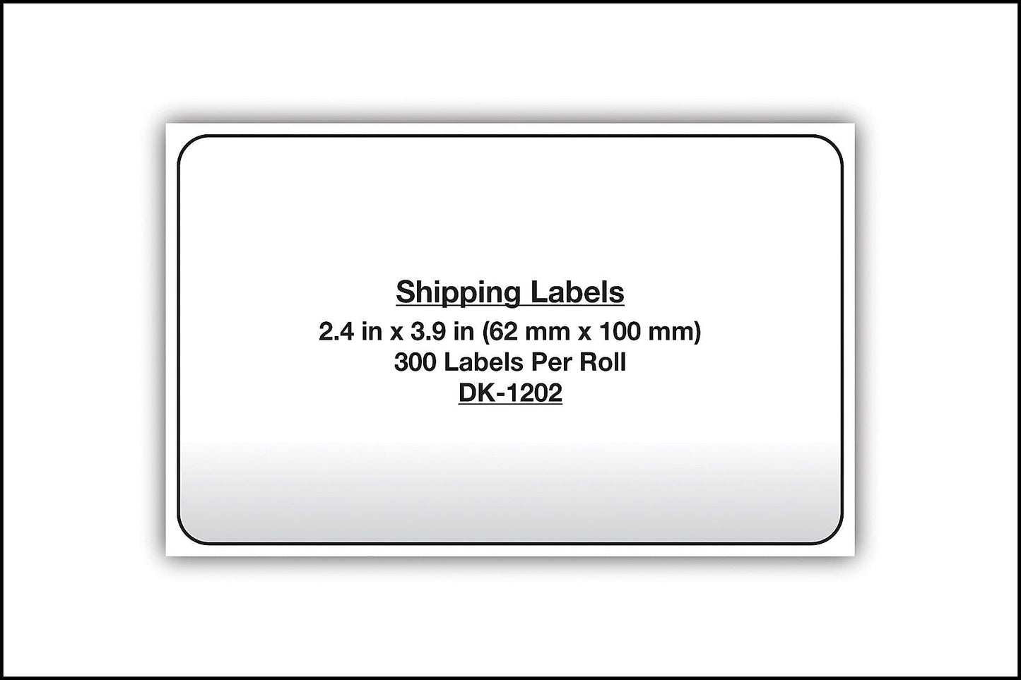Brother Genuine DK-1202 Die-Cut Shipping Paper Labels, Long Lasting Reliability, 300 Labels Per Roll, (1) Roll per Box