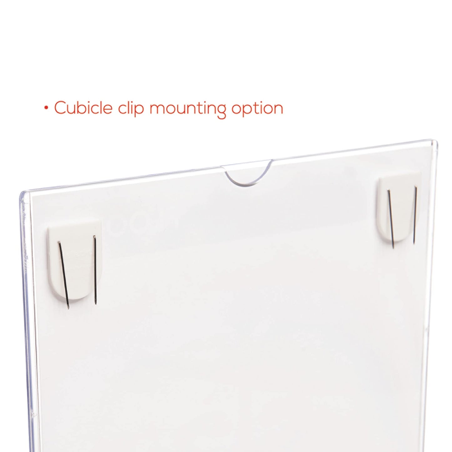 Deflecto® Cubicle Sign Holder, 11 1/4"H x 8 7/8"W x 3/16"D, Clear
