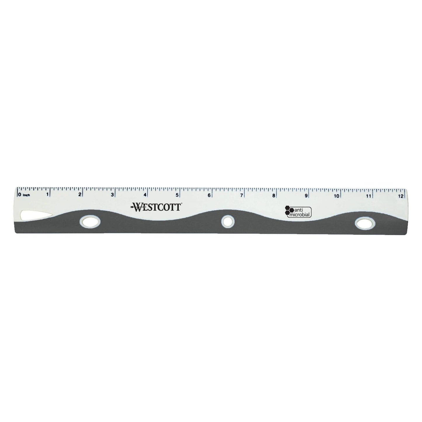 Westcott Soft Touch Wave Ruler, Assorted Colors, 12"