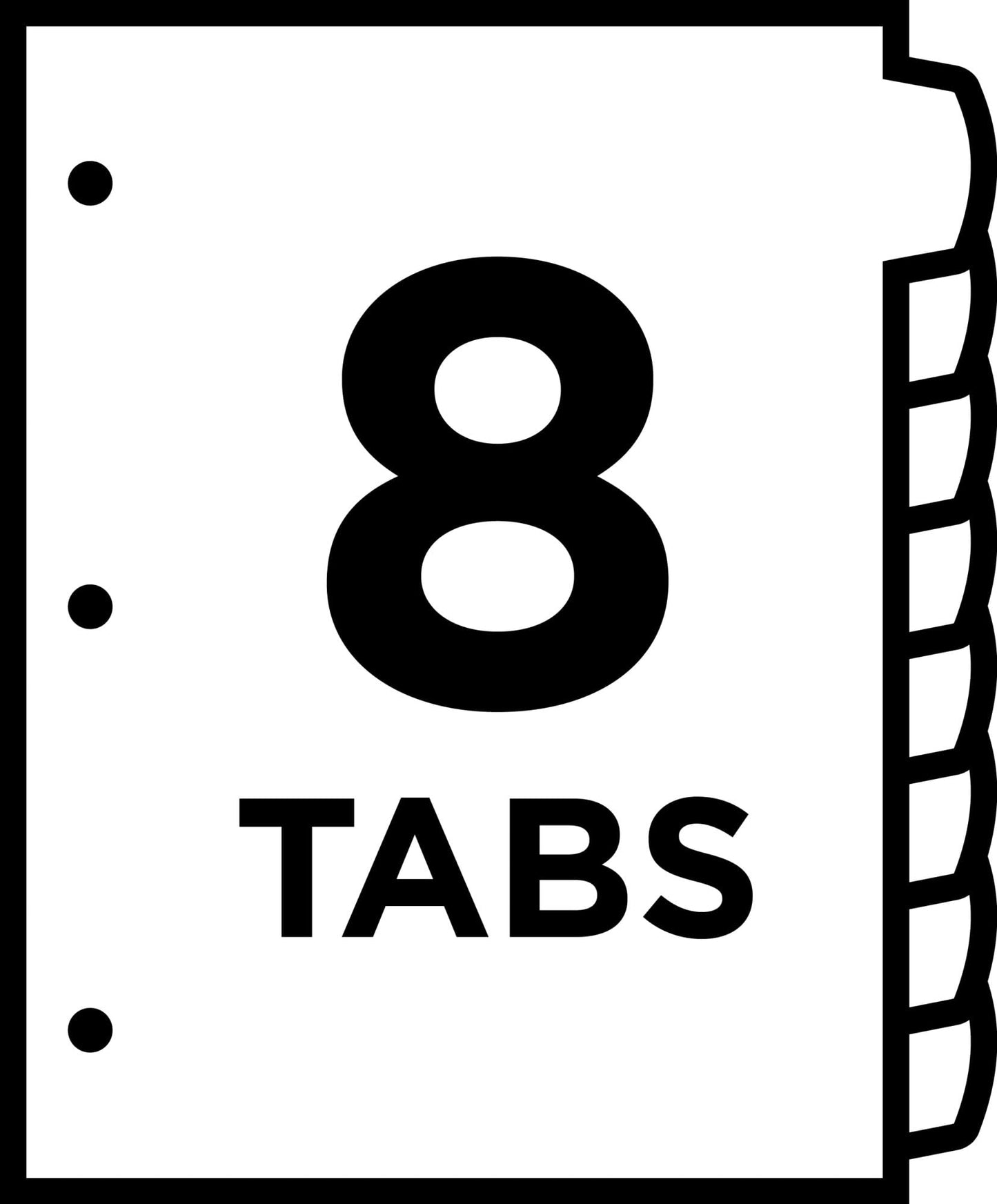 Avery Big Tab Printable White Label Dividers with Easy Peel, 8 Tabs, 1 Set (14437)
