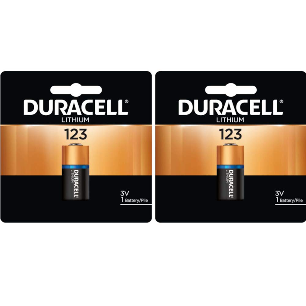 Duracell 123 High Performance 3V Lithium Battery, 2 Pack