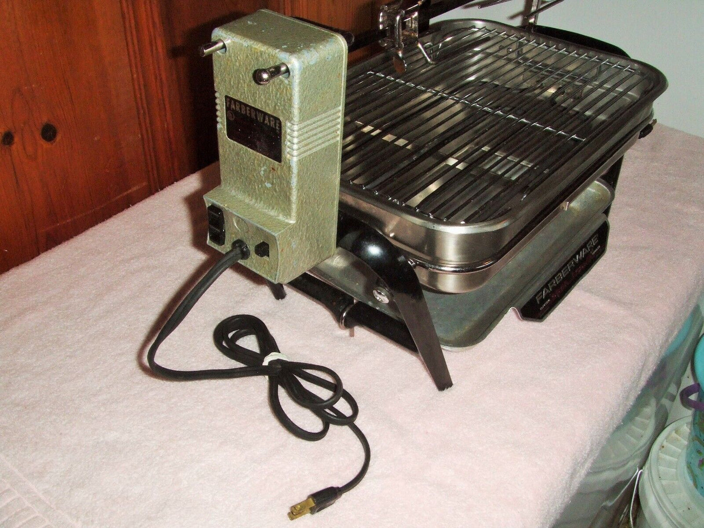 Farberware 450 Open Hearth Stainless Indoor Electric Broiler Rotisserie Grill