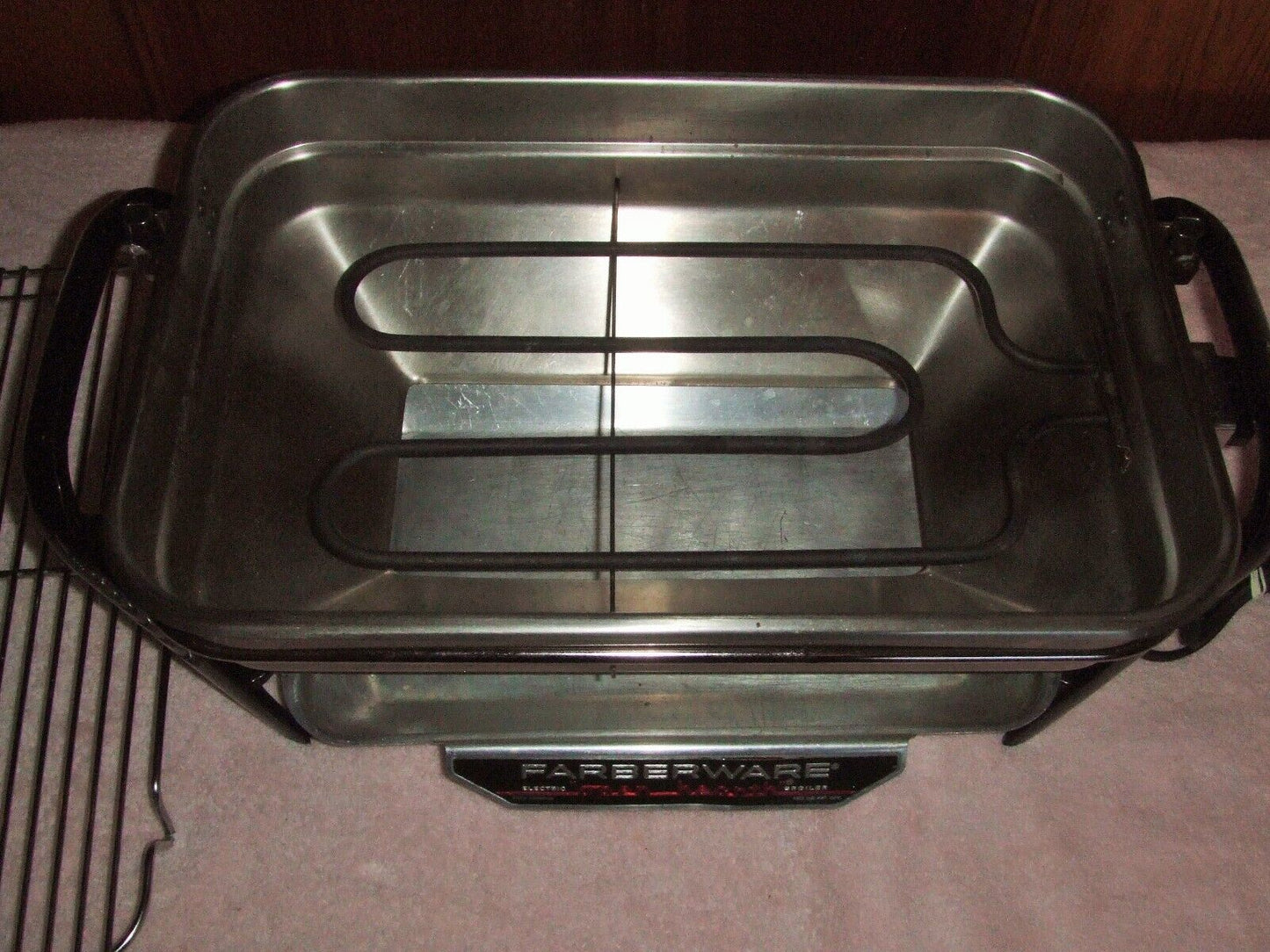Farberware 450 Open Hearth Stainless Indoor Electric Broiler Rotisserie Grill