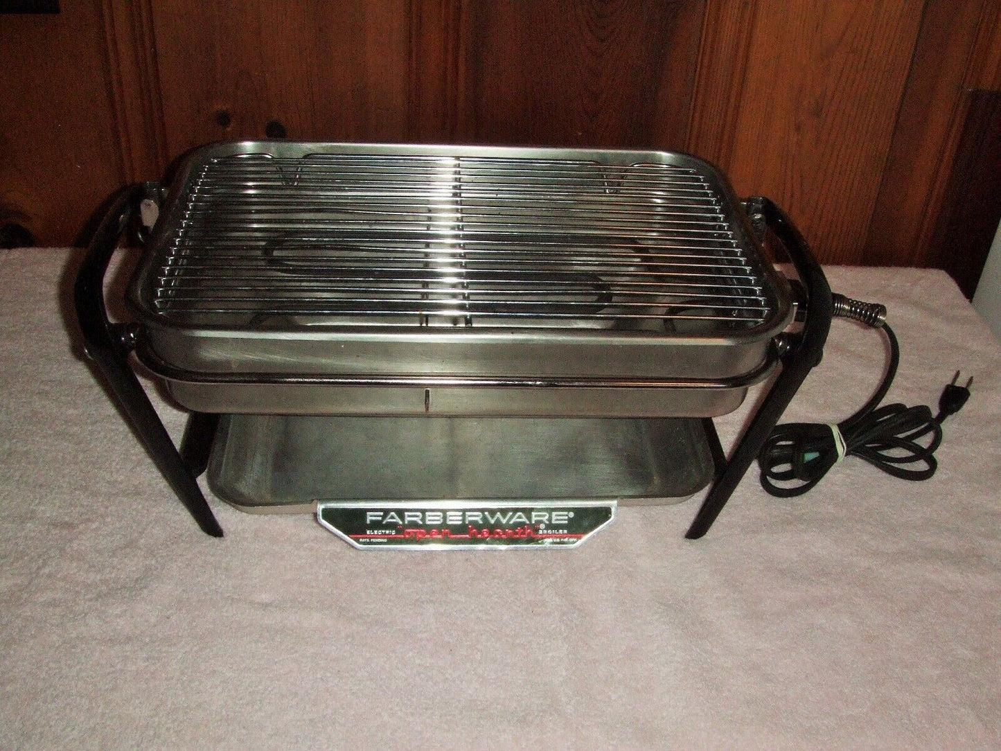 Farberware 450 Open Hearth Stainless Indoor Electric Broiler Rotisserie Grill