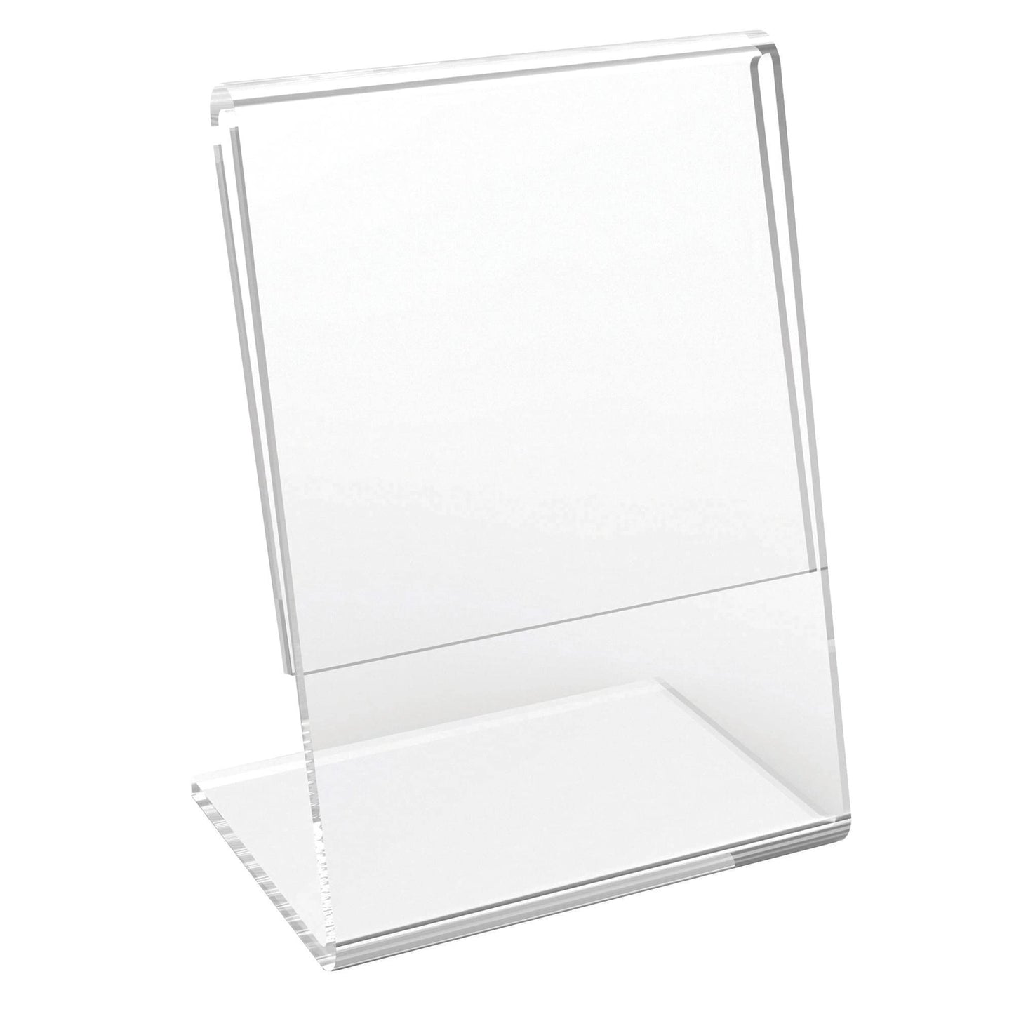 Deflecto� Mini Tabletop Sign Holder, 4 1/8"H x 3"W x 1 5/8"D, Clear, Pack of 10