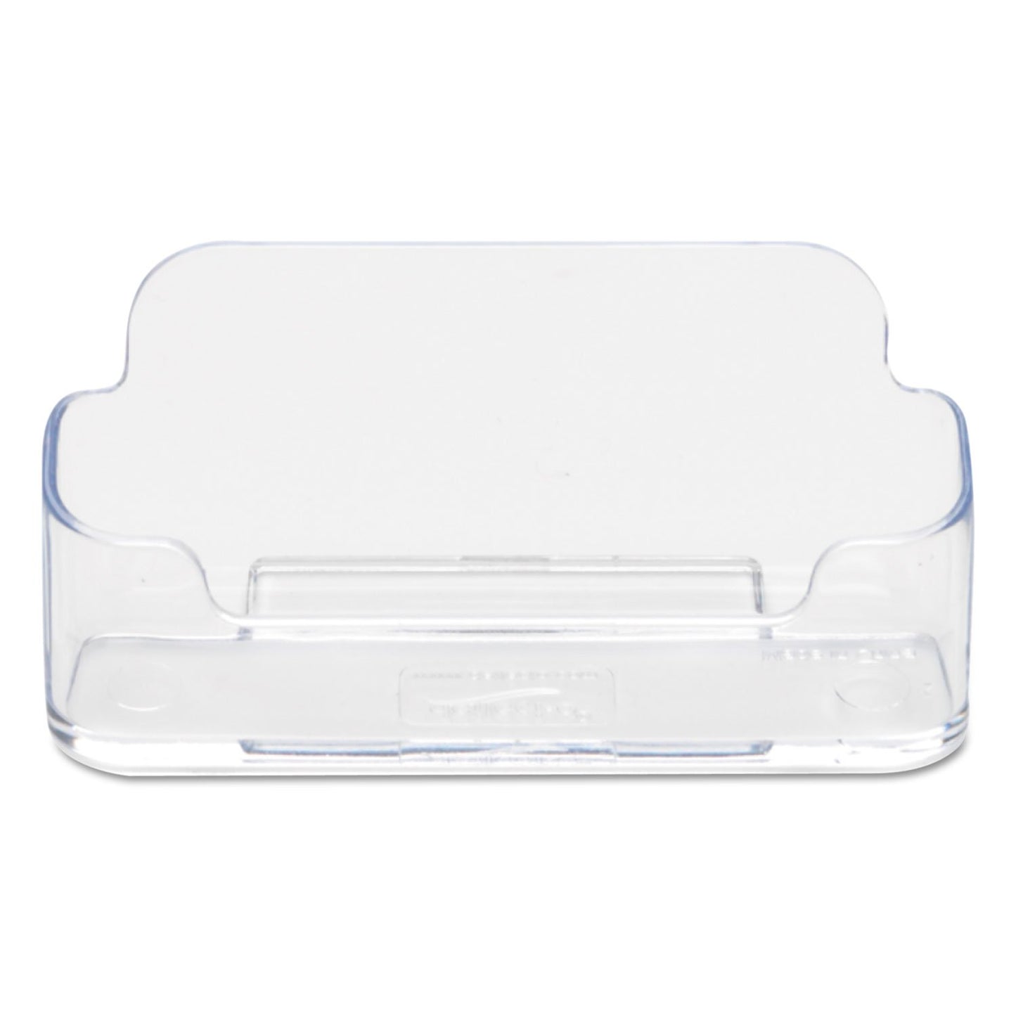 Deflecto Business Card Holder, Single Compartment, 3-3/4"W x 1-7/8"H x 1-3/8"D, Clear (70101)