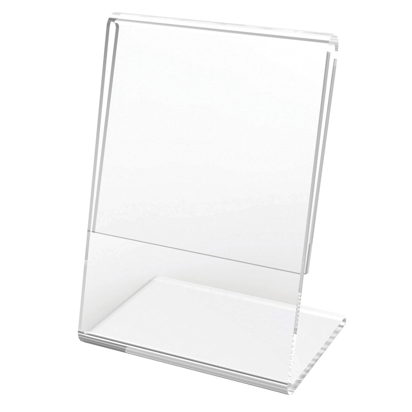 Deflecto� Mini Tabletop Sign Holder, 4 1/8"H x 3"W x 1 5/8"D, Clear, Pack of 10