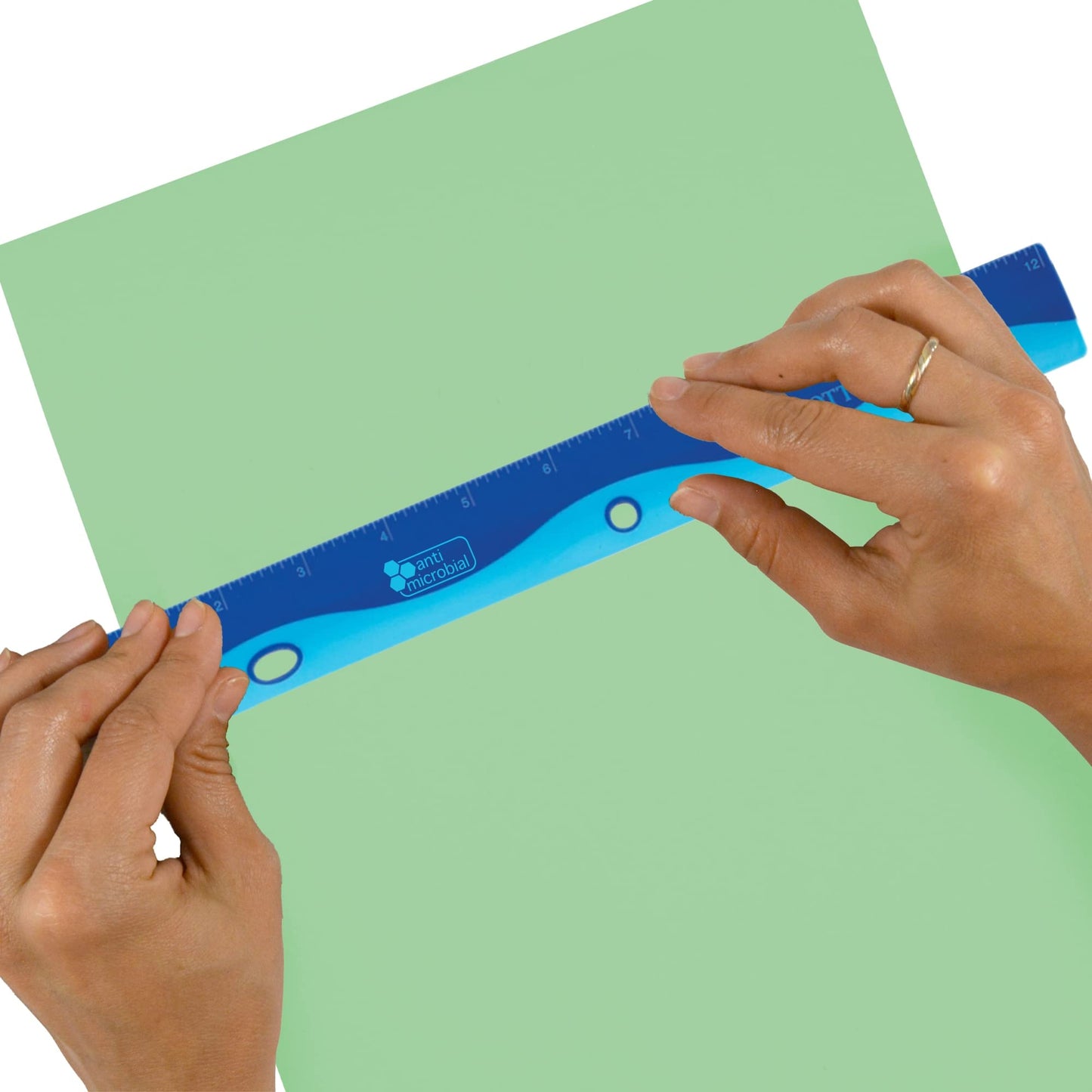 Westcott Soft Touch Wave Ruler, Assorted Colors, 12"