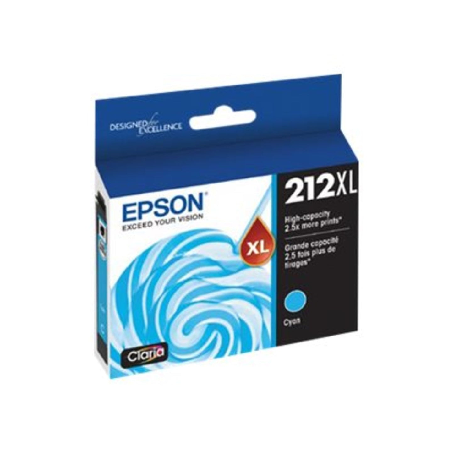 EPSON 212 Claria Ink High Capacity Cyan Cartridge (T212XL220-S) Works with WorkForce WF-2830, WF-2850, Expression XP-4100, XP-4105