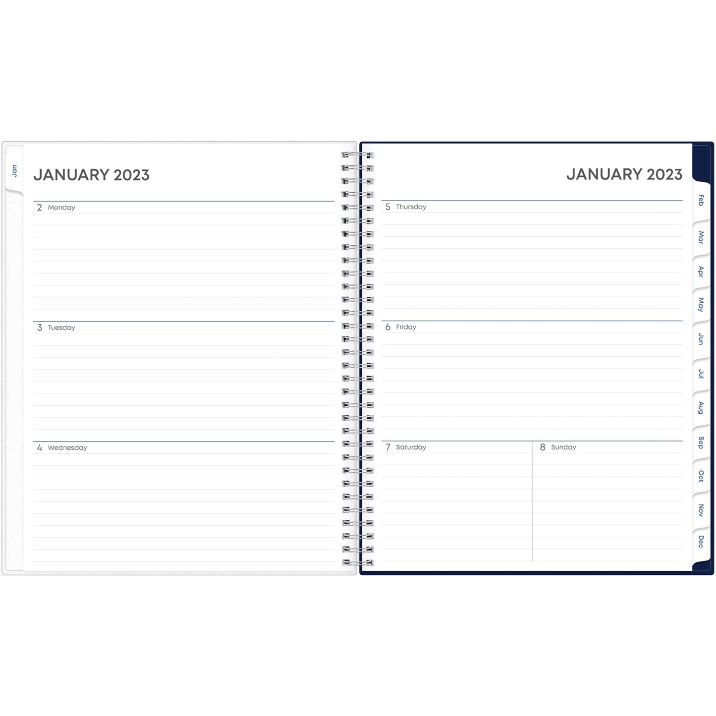 Blue Sky� Weekly/Monthly Planner, 8-1/2" x 11", Blue Marble Frosted, January To December 2023, 141244