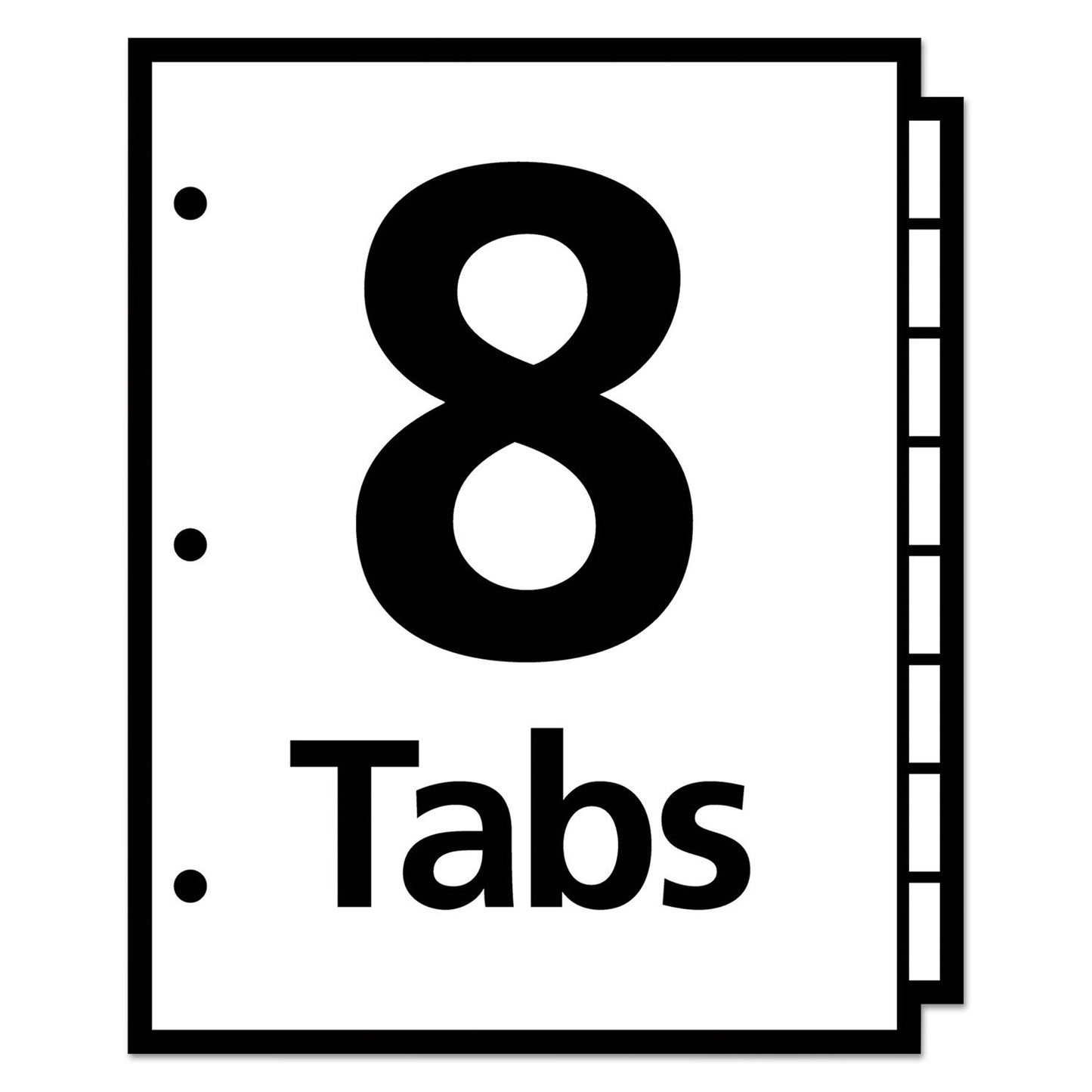 Avery 11133 Ready Index TOC Dividers, Tabs 1-8, Letter Size, Colors, 8 Tabs/St