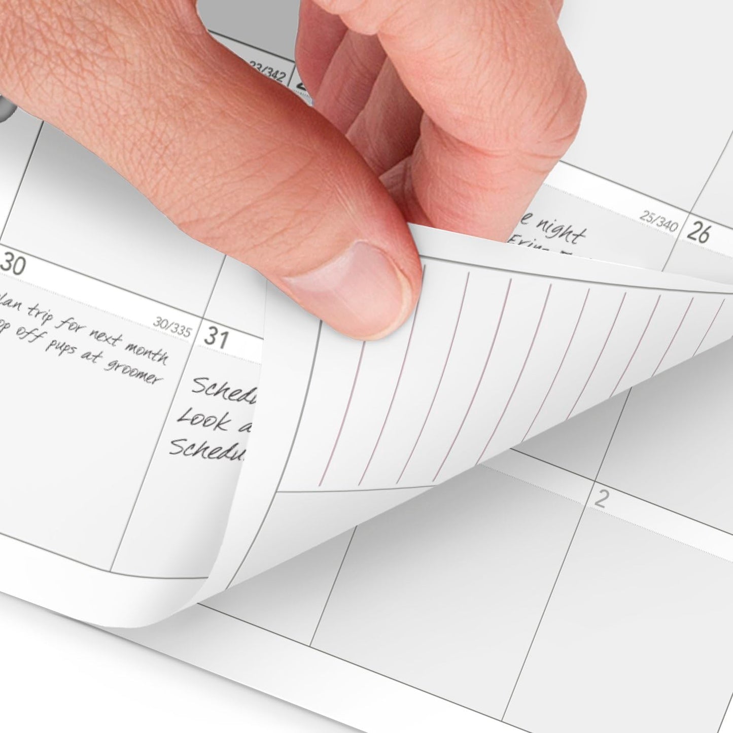 AT-A-GLANCE 2025 Planner Refill, Monthly, 5-1/2" x 8-1/2", Desk Size, Loose-Leaf, Unruled Blocks (061-685Y-25)