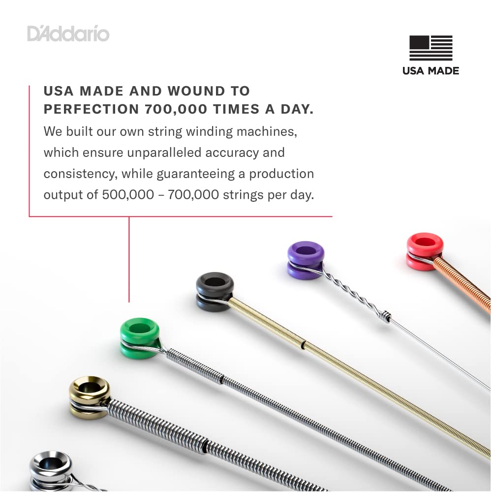 D'Addario Bass Guitar Strings - XL Nickel Bass Strings - ESXL170-5 - Perfect Intonation, Consistent Feel, Durability - For 5 String Bass Guitars - 45-130 Light Double Ball End, Long Scale, 5 String