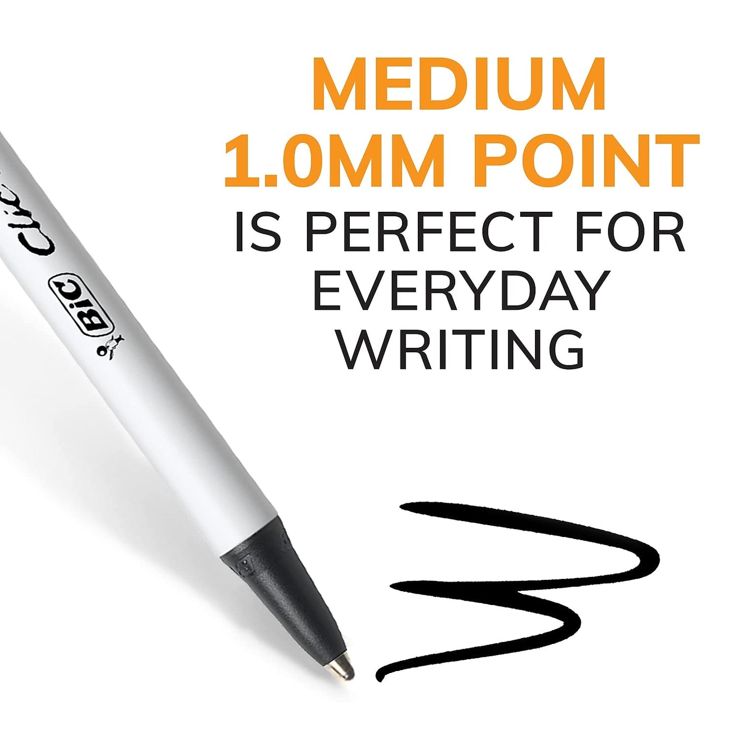 BIC® Clic Stic® Retractable Ballpoint Pen PEN,CLIC,STIC,RET,MED,BE 43032 (Pack of 15)