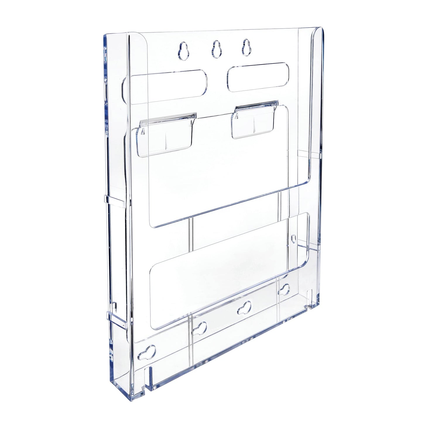 Deflecto® Lit Loc® Interlocking Magazine Size Literature Display, 11 1/4"H x 9"W x 1 1/4"D, Clear