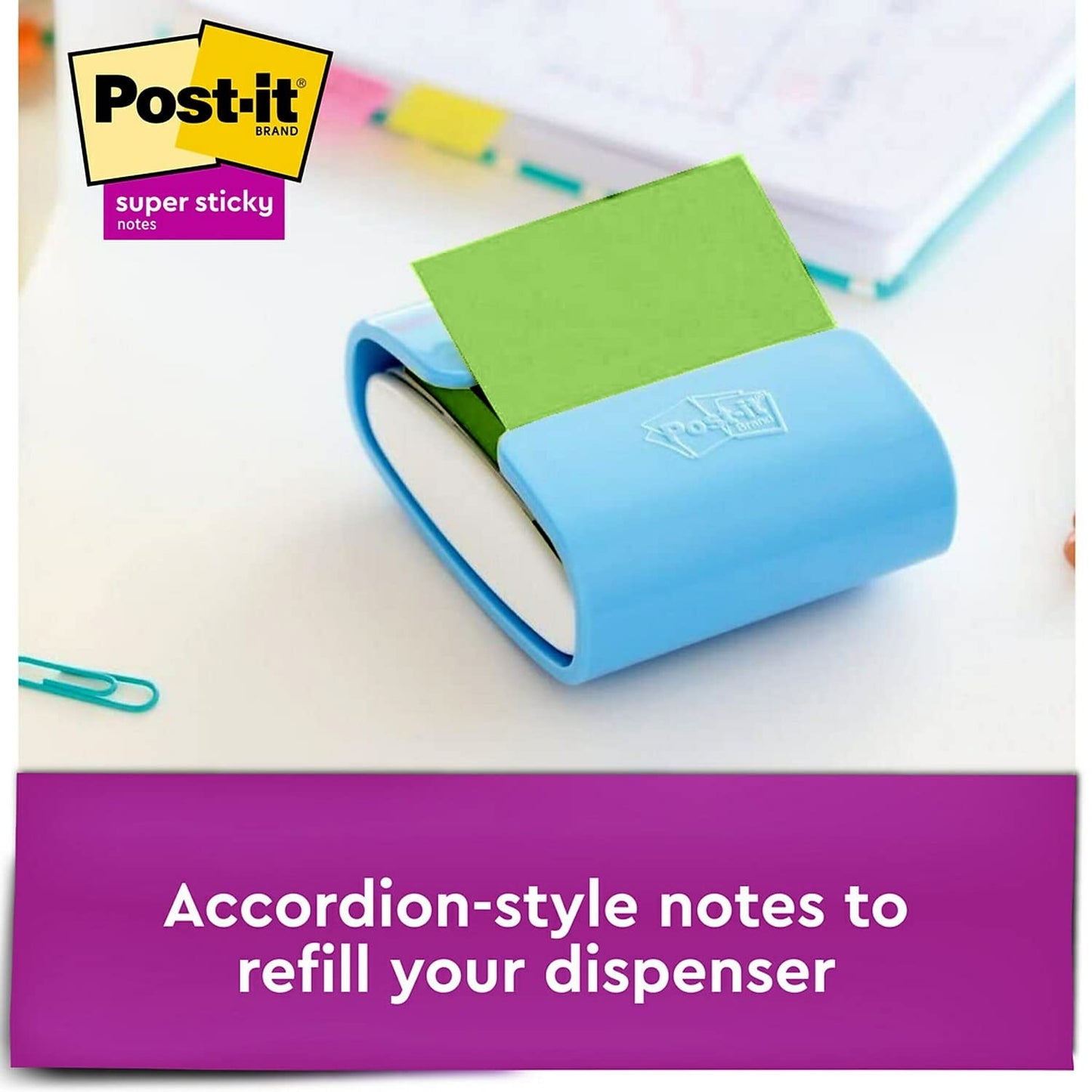 3M Post-It SS Pop-Up Notes, 3 x 3, Marrakesh Colors, 10 Pads/Pack (R33010SSAN)