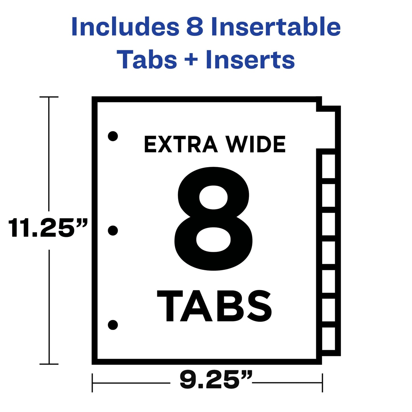 Avery Big Tab 2-Pocket Dividers, 8-Tab, Two-Tone (11983)