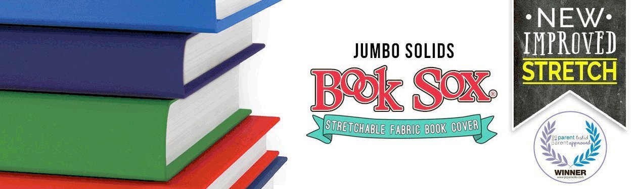 Book Sox Stretchable Book Cover: Jumbo Tie Dye Print. Fits Most Hardcover Textbooks up to 9" x 11". Adhesive-Free, Nylon Fabric School Book Protector. Easy to Put On. Washable & Reusable Jacket.