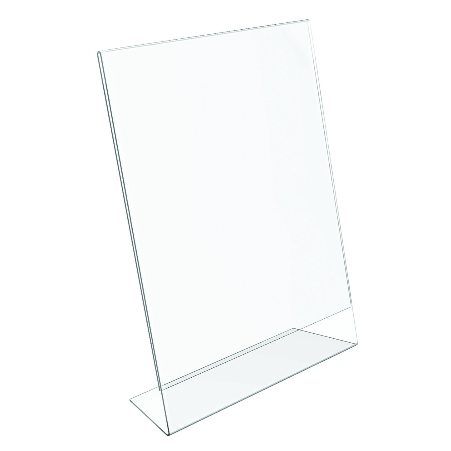 deflecto Classic Image Slanted Sign Holder, Portrait, 8.5 x 11 Insert, Clear