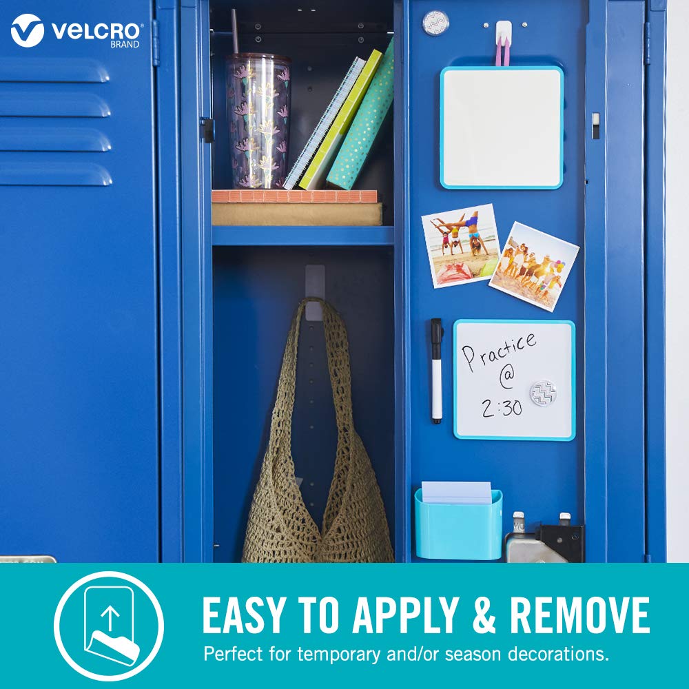 VELCRO Brand HANGables Removable Wall Hooks | Easy-to-Remove Wall Fasteners | Damage-Free, Non-Permanent Hooks for Lightweight Items | Micro, Holds 1/2 lb, White, 4-Pack