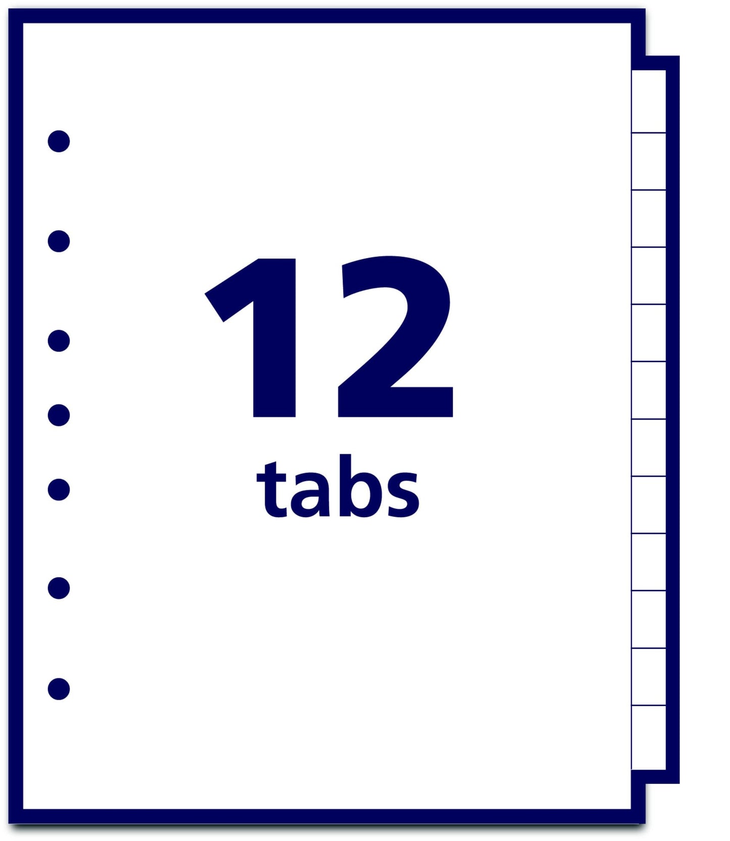 Avery 11315 Preprinted Tab Dividers, 12-Tab, 8 1/2 x 5 1/2