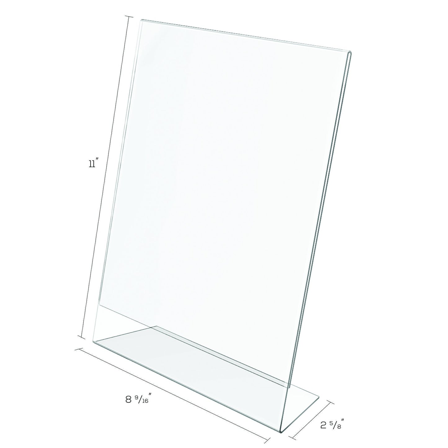 deflecto Classic Image Slanted Sign Holder, Portrait, 8.5 x 11 Insert, Clear