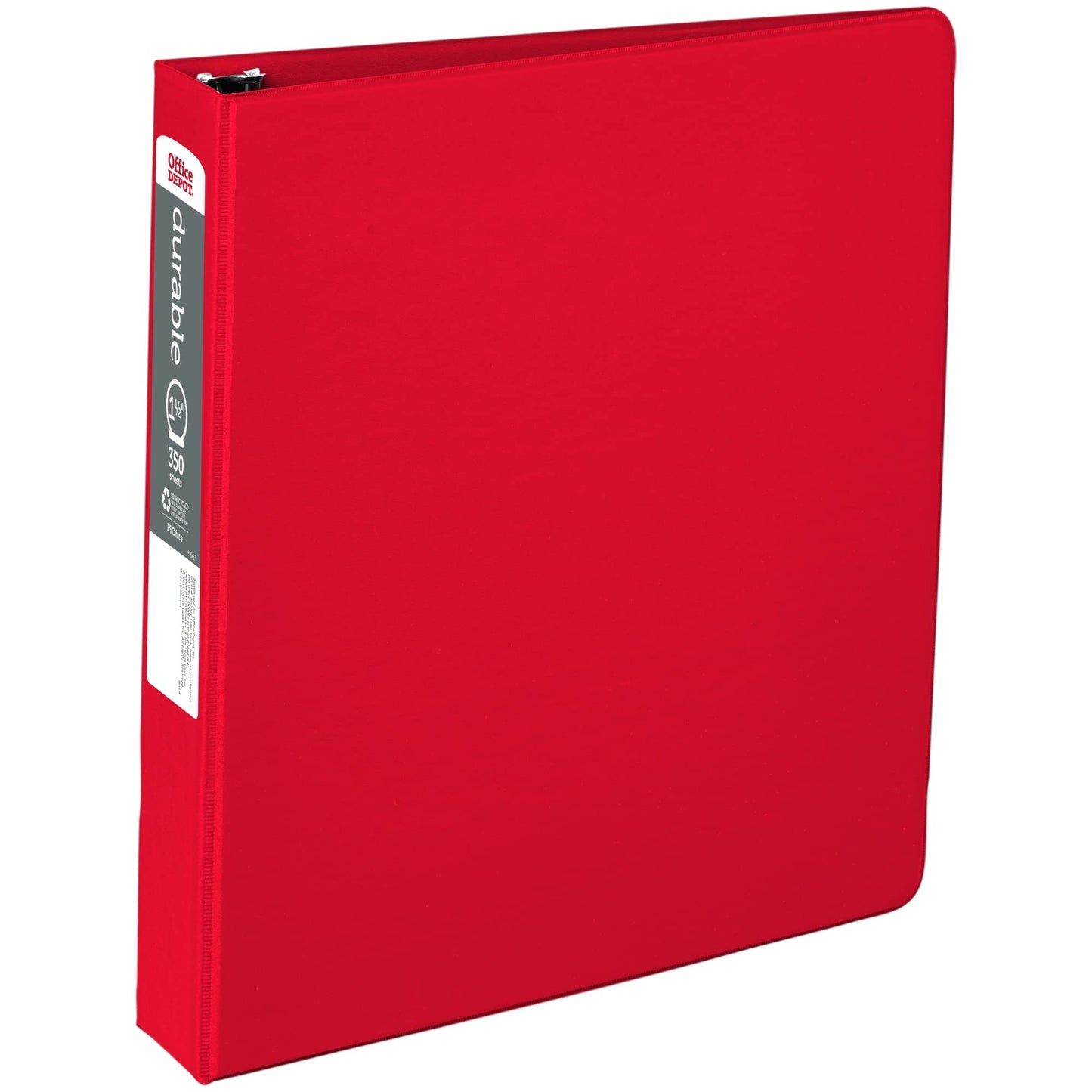 OfficeMax Durable Reference Binders with Round Ring 1-1/2". Red