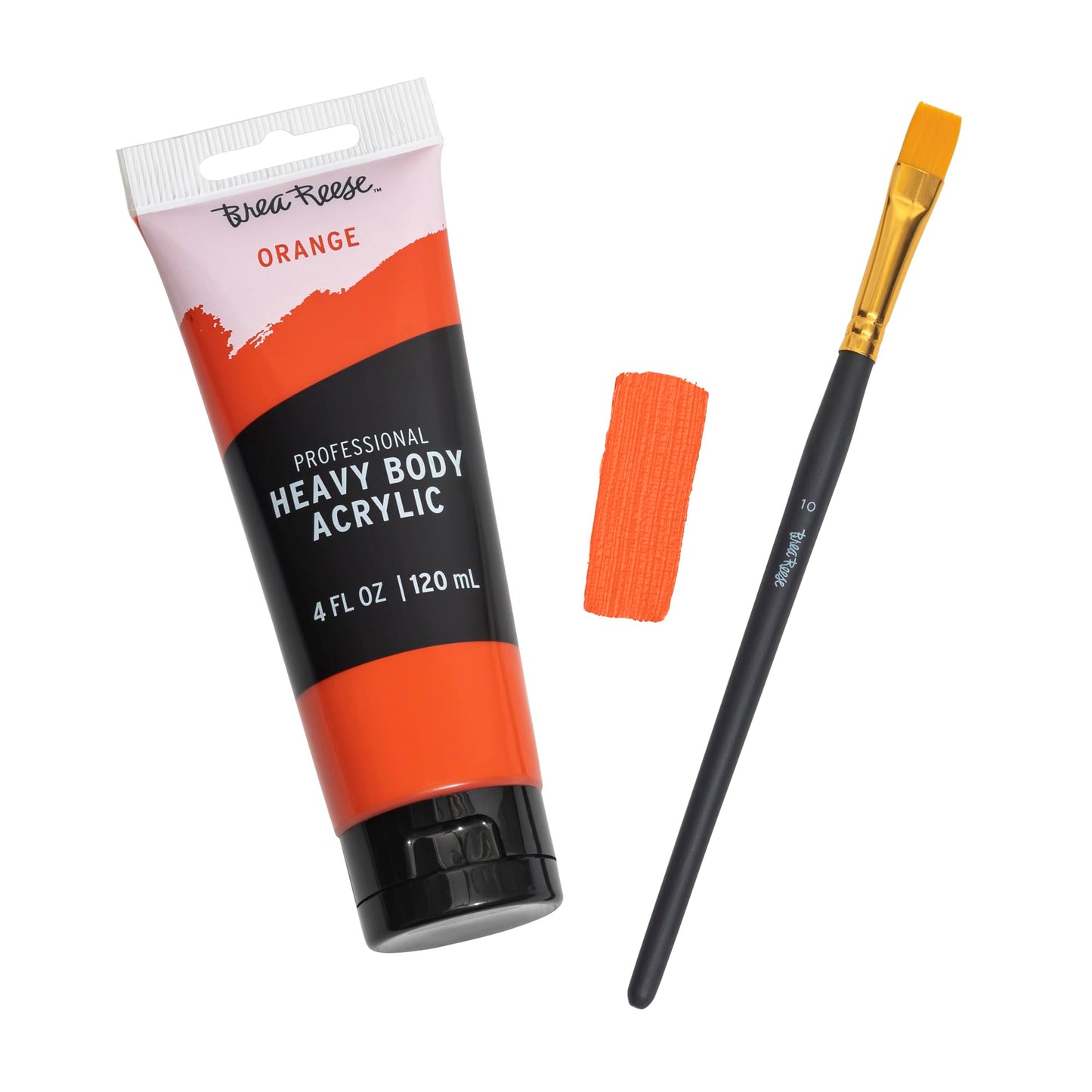 Brea Reese Professional Heavy-Body Acrylic Paint, 4 Oz, Orange