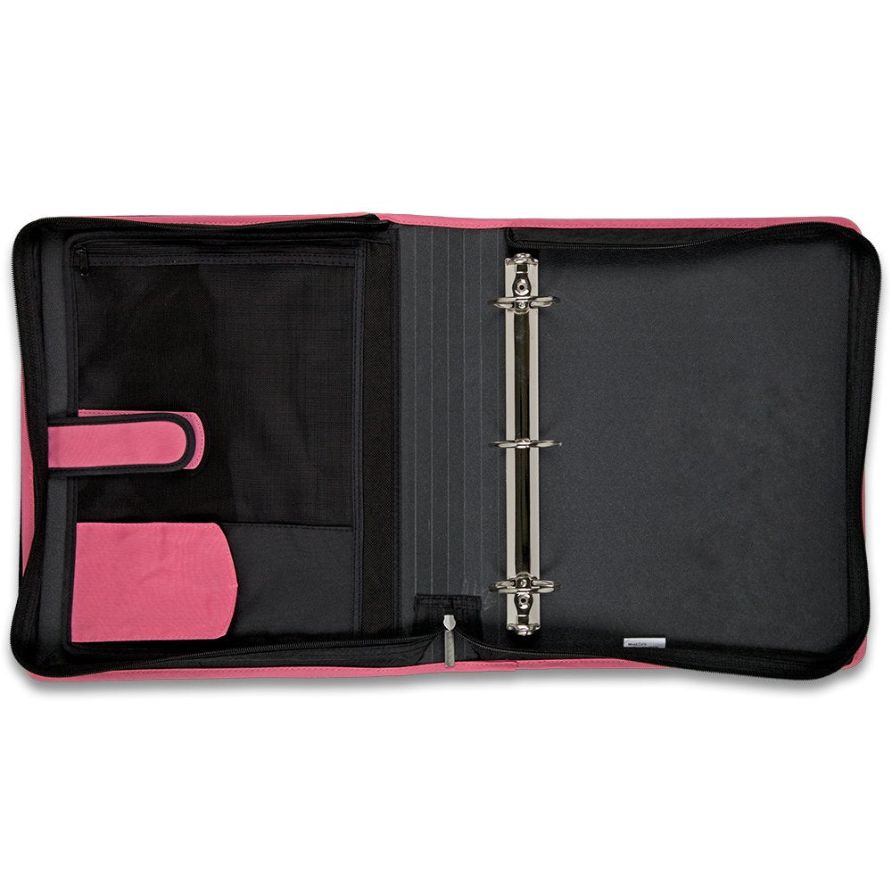 Five Star Zipper Binder Plus Multi Access File, 2-Inch Capacity, 13.75 x 12.12 x 3.5 Inches, Pink (72182)